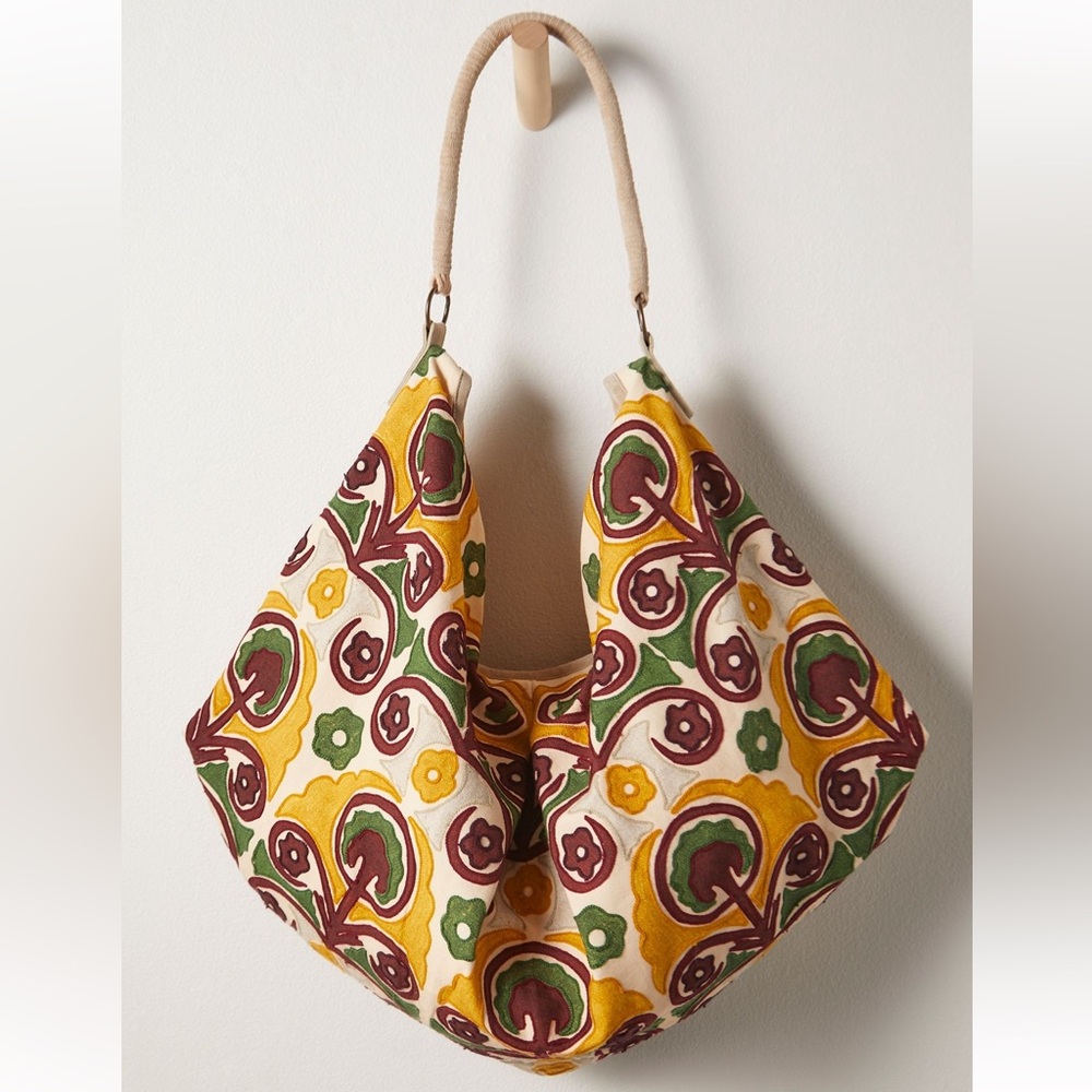 Free People Gold and Brown Tote Bag - Picture 1 of 5